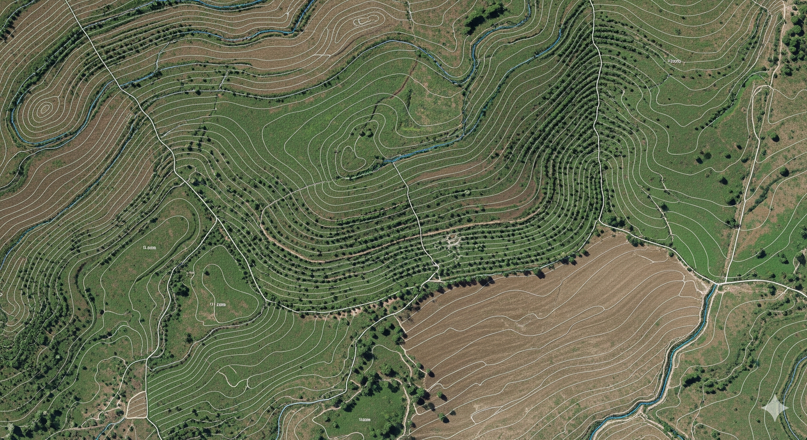 Curvas de nivel para proyecto de ingeniería